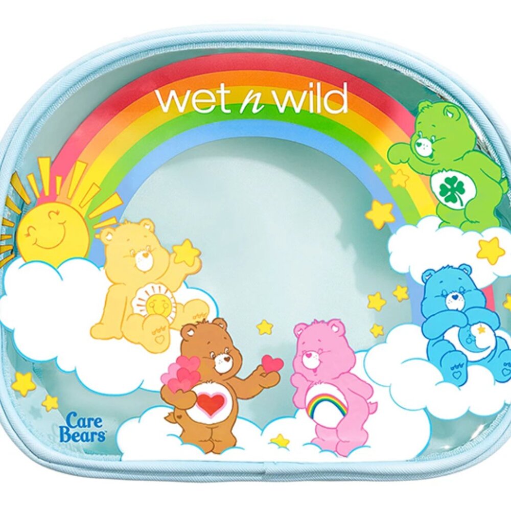 Wet N Wild x Care Bears Makeup Bag and Think happy thoughts artifical nails